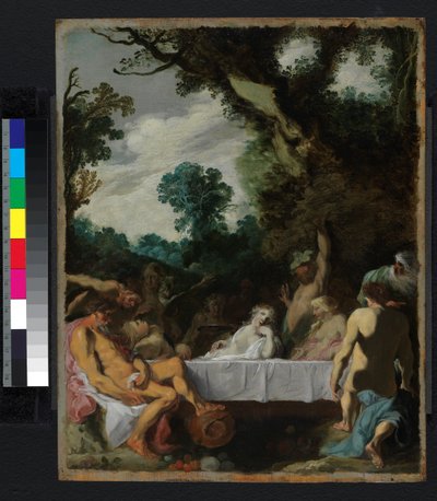 A Bacchanalian Feast by Johann Liss or Lis or von Lys